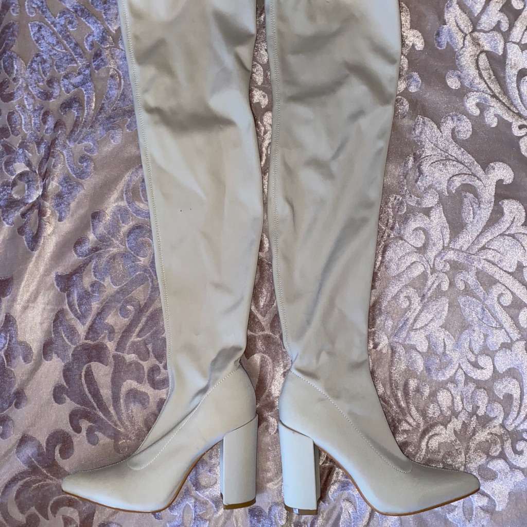 White Neoprene Boots